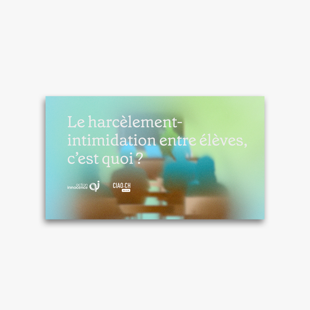 Harcèlement-intimidation entre élèves : destinées en priorité aux 14-18 ans, trois nouvelles capsules vidéo en décryptent les mécanismes.